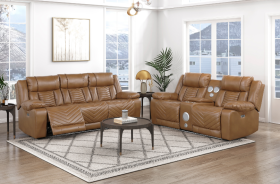 Huron Brown Power Reclining Sofa Set | Homelegance | Phoenix AZ