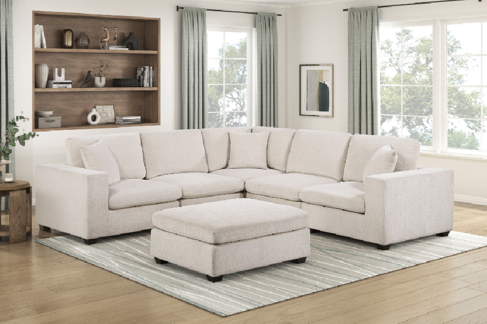 Serenity Beige Chenille Modular Sectional | Homelegance | Phoenix AZ