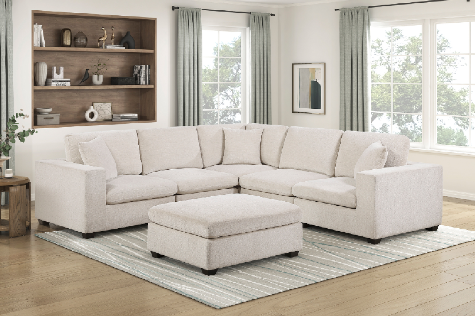 Serenity Beige Chenille Modular Sectional | Homelegance | Phoenix AZ