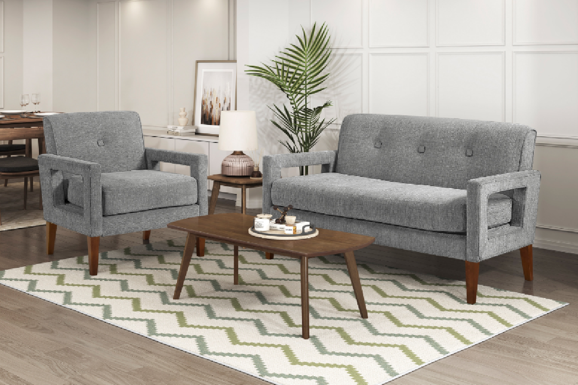 Belfort Mid-Century Modern Gray Sofa Set | Homelegance | Phoenix AZ  Meta Description