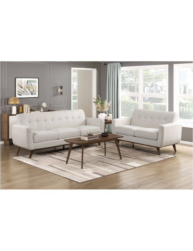 Martina Beige Contemporary  Mid Century Sofa Set | Homelegance | Phoenix AZ