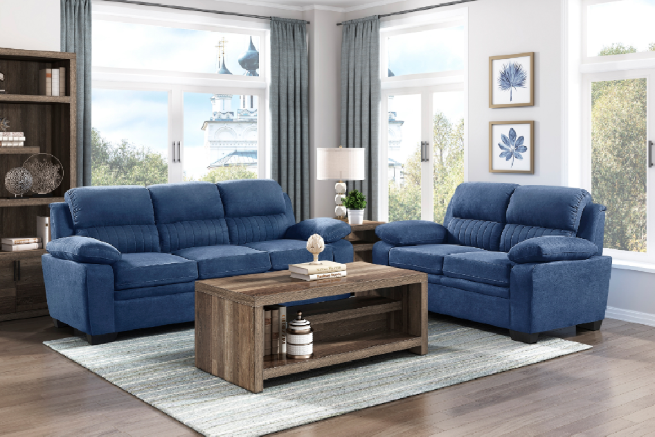 Holleman Blue Modern Sofa & Loveseat | Homelegance | Phoenix AZ