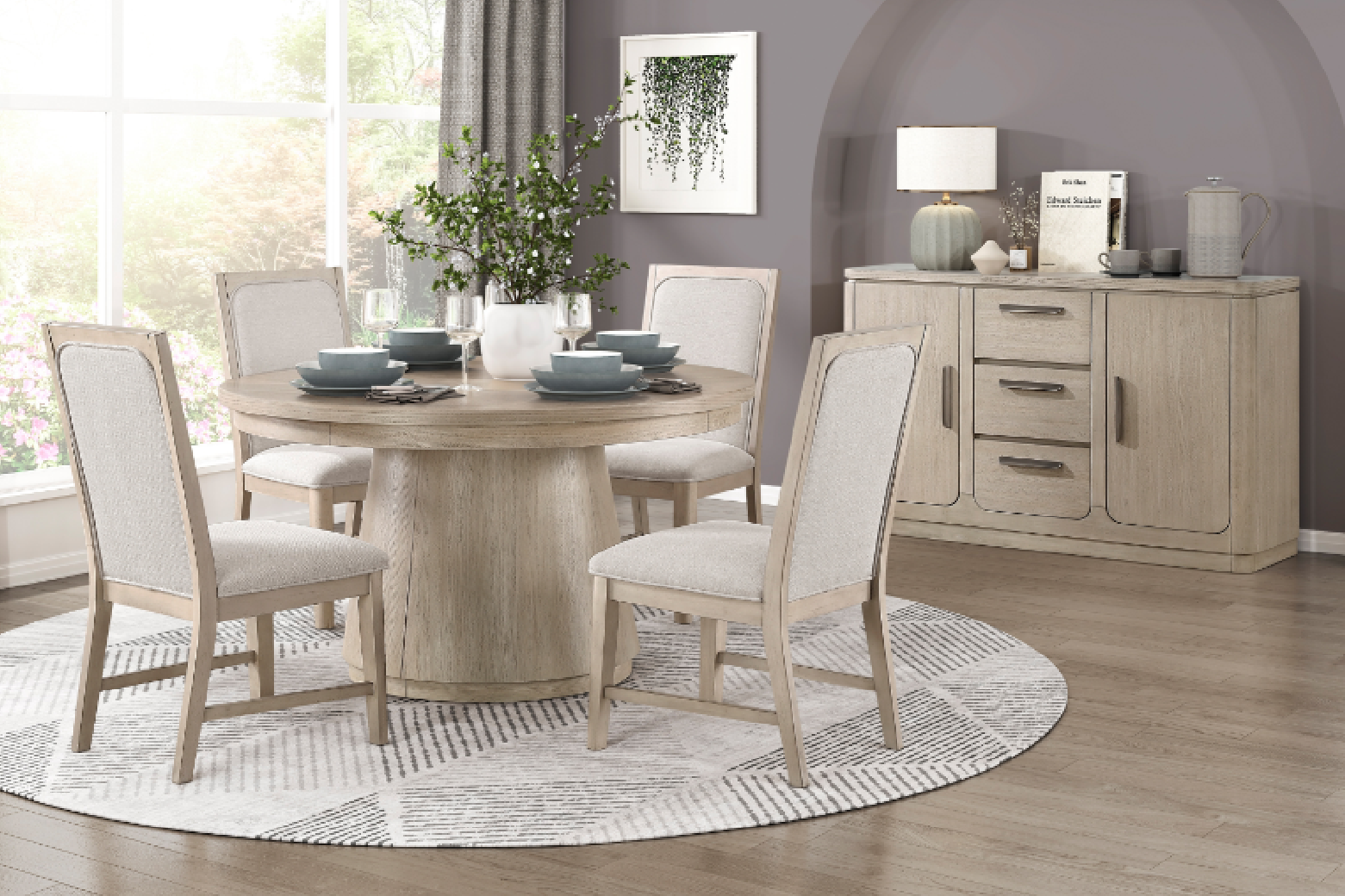 Alita 5-Piece Round Dining Set | Homelegance | Phoenix AZ