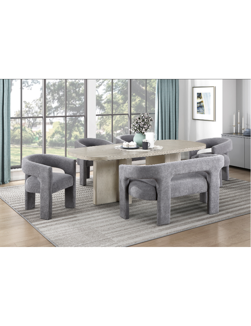 Marais 6-Piece Dining Set w/ 4 Arm Chairs & Bench | Homelegance | Phoenix AZ
