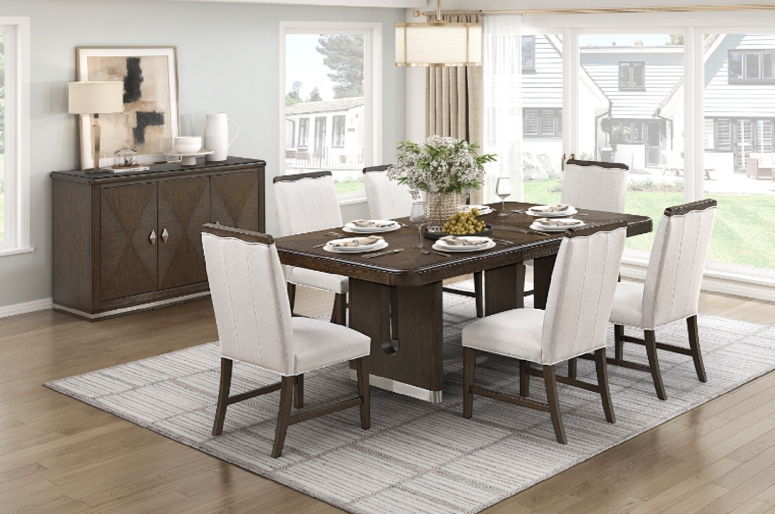 6066-84 Clara 7-Piece Dining Set | Homelegance | Phoenix AZ