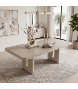 6066NN-84 Clara Collection 7-Piece Dining Set – Contemporary Style, Wire-Brushed Light Gray Finish by Homelegance