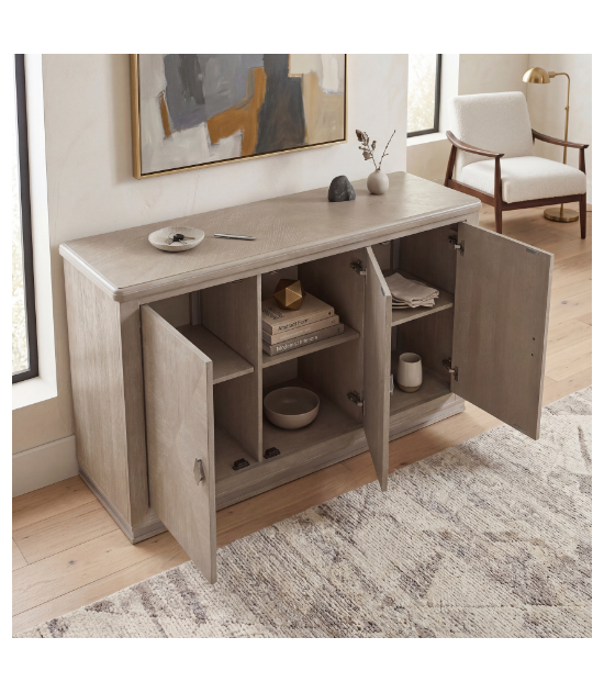 6066NN-84 Clara Collection 7-Piece Dining Set – Contemporary Style, Wire-Brushed Light Gray Finish by Homelegance