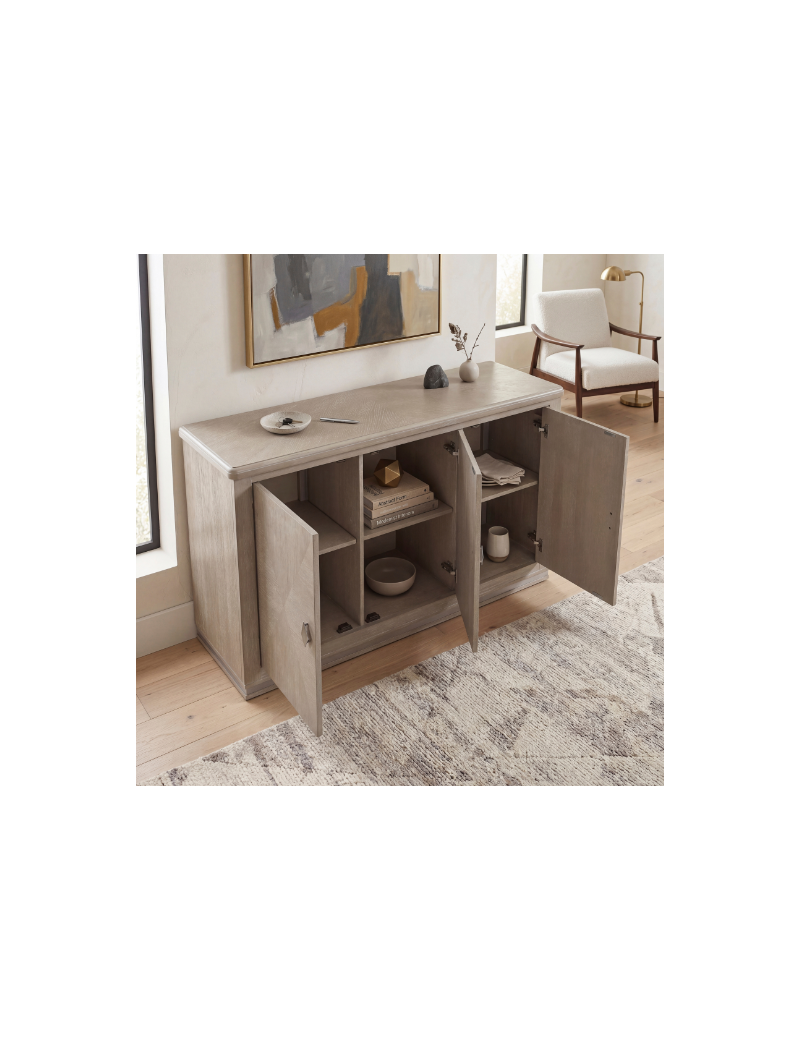 6066NN-84 Clara Collection 7-Piece Dining Set – Contemporary Style, Wire-Brushed Light Gray Finish by Homelegance