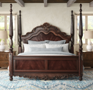 2243 Deryn Park Collection 5-Piece Queen Bedroom Set – Traditional Style, Cherry Finish with Gold Tipping by Homelegance