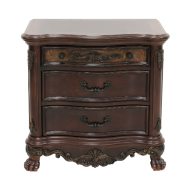 2243 Deryn Park Collection 5-Piece Queen Bedroom Set – Traditional Style, Cherry Finish with Gold Tipping by Homelegance