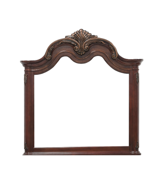 2243 Deryn Park Collection 5-Piece Queen Bedroom Set – Traditional Style, Cherry Finish with Gold Tipping by Homelegance