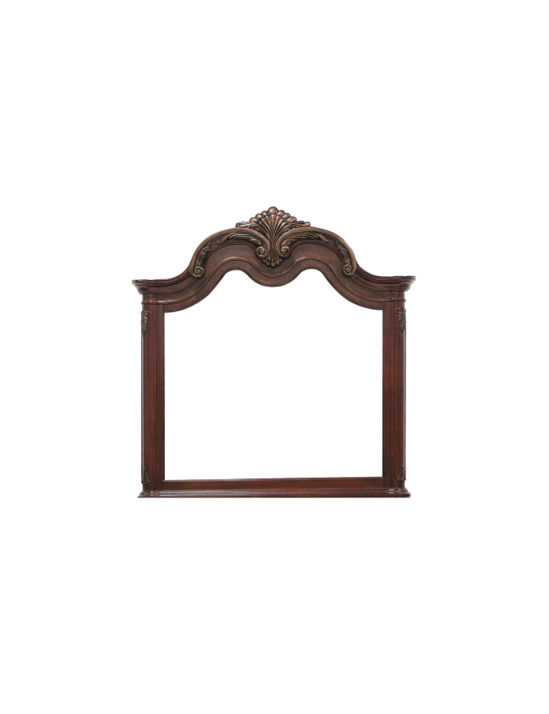 2243 Deryn Park Collection 5-Piece Queen Bedroom Set – Traditional Style, Cherry Finish with Gold Tipping by Homelegance