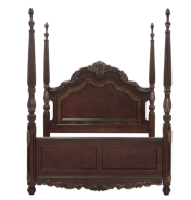 2243 Deryn Park Collection 5-Piece Queen Bedroom Set – Traditional Style, Cherry Finish with Gold Tipping by Homelegance