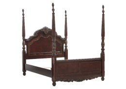 2243 Deryn Park Collection 5-Piece Queen Bedroom Set – Traditional Style, Cherry Finish with Gold Tipping by Homelegance