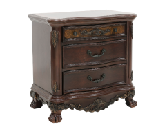 2243 Deryn Park Collection 5-Piece Queen Bedroom Set – Traditional Style, Cherry Finish with Gold Tipping by Homelegance