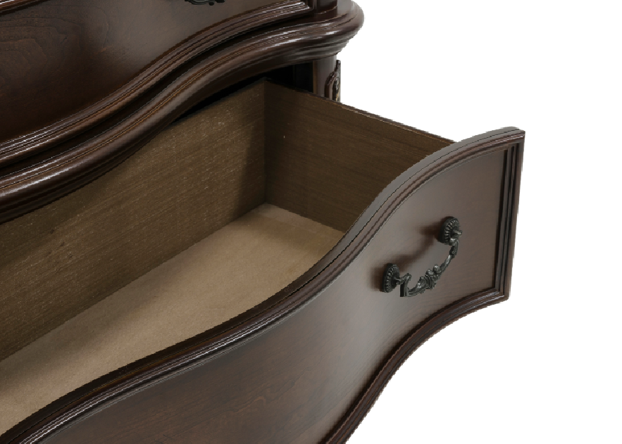 2243 Deryn Park Collection 5-Piece Queen Bedroom Set – Traditional Style, Cherry Finish with Gold Tipping by Homelegance