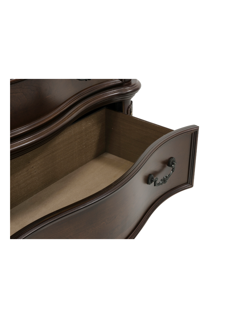 2243 Deryn Park Collection 5-Piece Queen Bedroom Set – Traditional Style, Cherry Finish with Gold Tipping by Homelegance