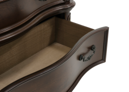 2243 Deryn Park Collection 5-Piece Queen Bedroom Set – Traditional Style, Cherry Finish with Gold Tipping by Homelegance