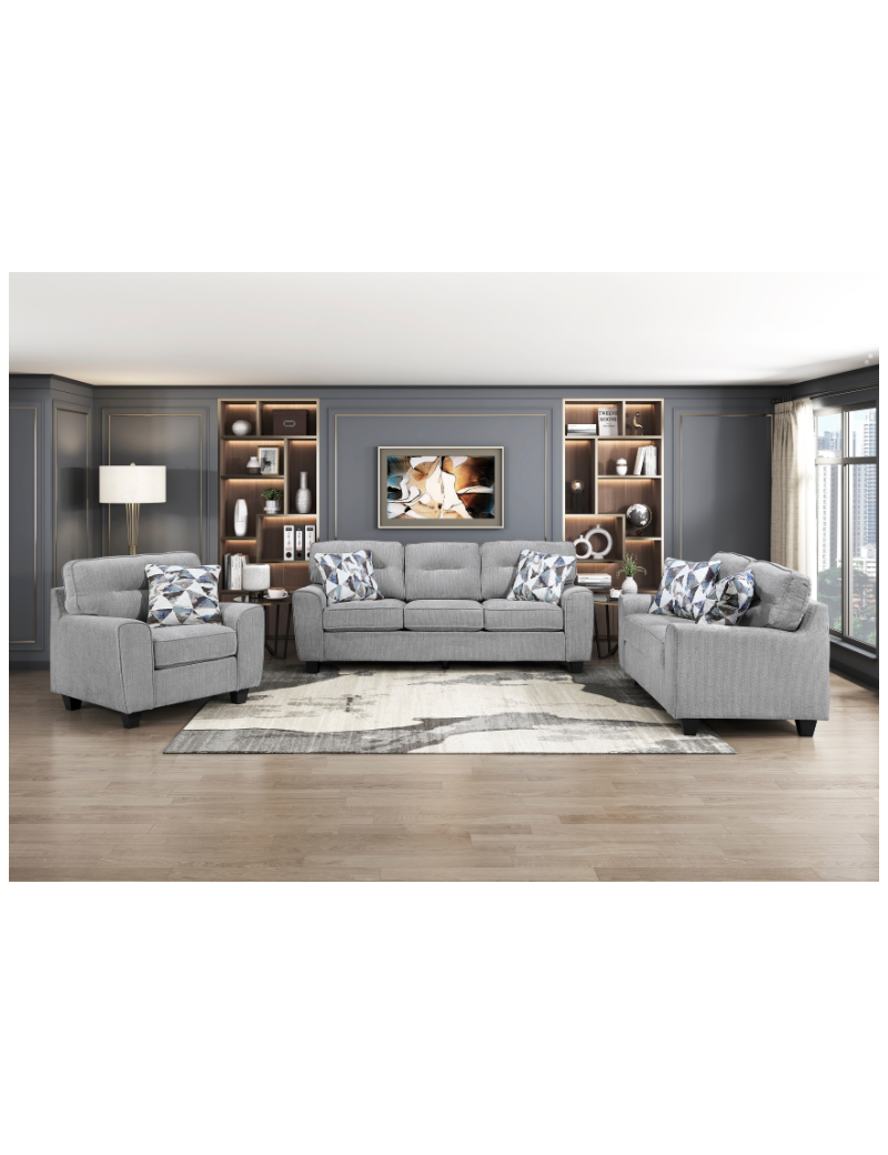8416GY Bennett Gray 3-Piece Living Room Set | Homelegance | Phoenix AZ