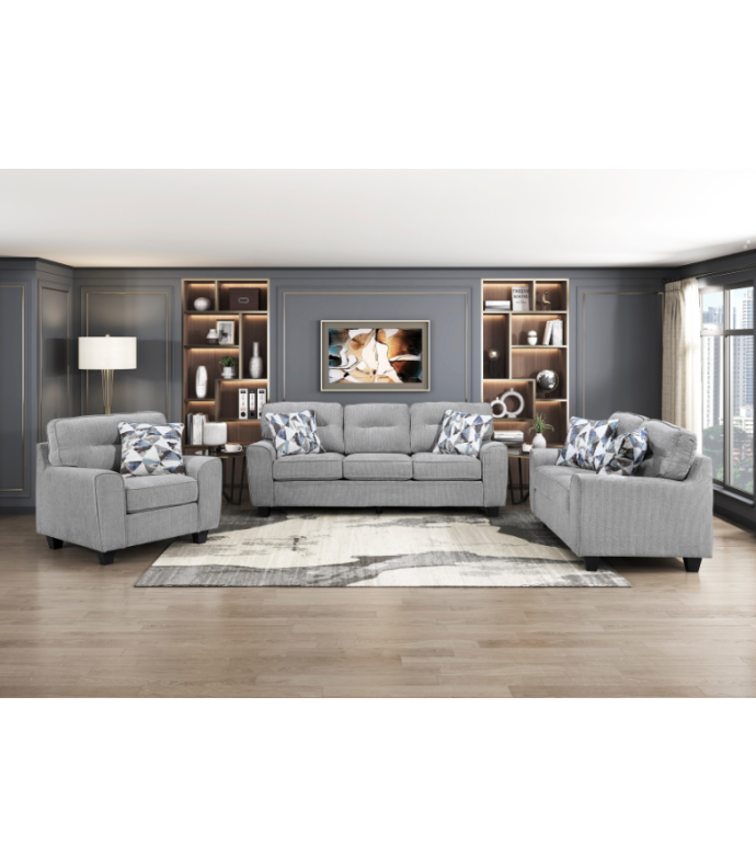 8416GY Bennett Gray 3-Piece Living Room Set | Homelegance | Phoenix AZ