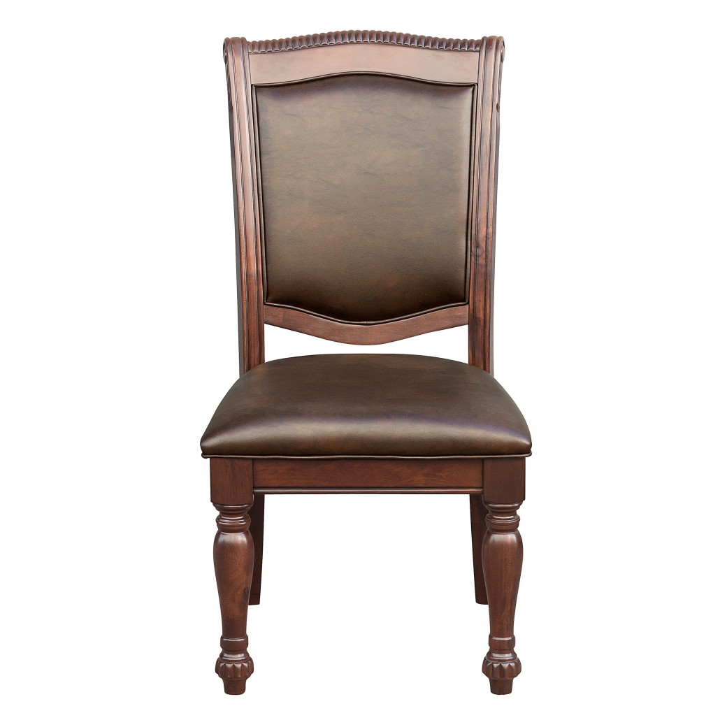 5473-103 Lordsburg 7-Piece Extendable Dining Set -6 side Chairs – Traditional Style, Brown Cherry Finish by Homelegance