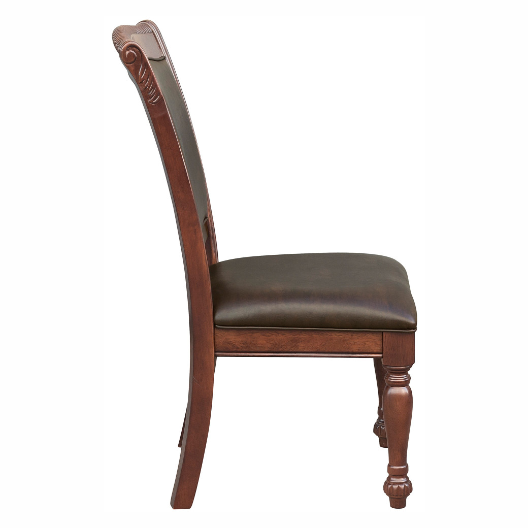5473-103 Lordsburg 7-Piece Extendable Dining Set -6 side Chairs – Traditional Style, Brown Cherry Finish by Homelegance