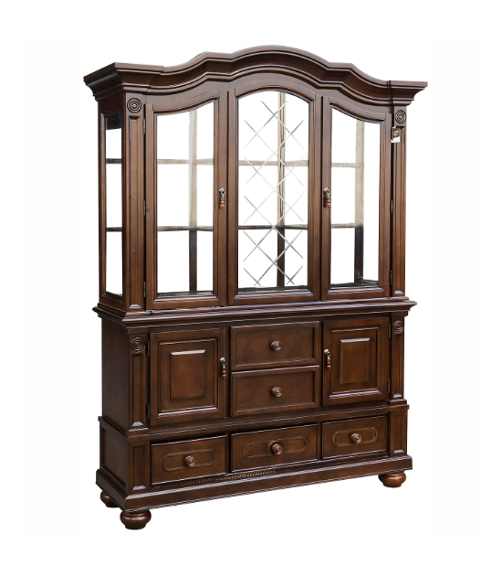 5473-103 Lordsburg 7-Piece Extendable Dining Set -6 side Chairs – Traditional Style, Brown Cherry Finish by Homelegance