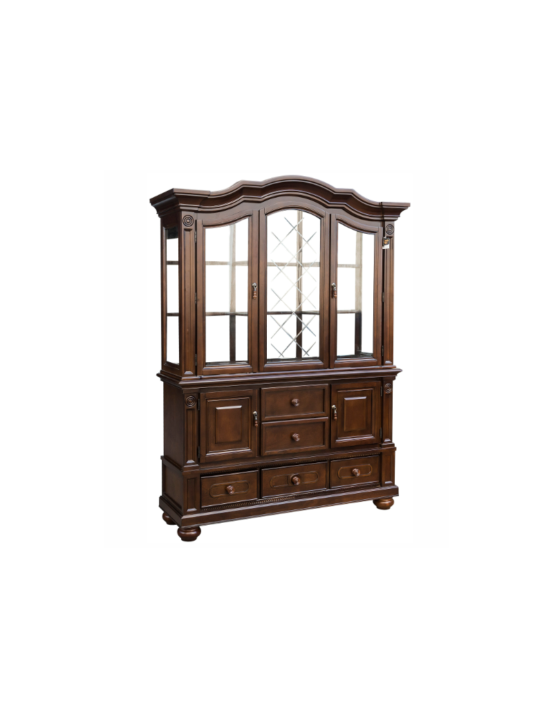 5473-103 Lordsburg 7-Piece Extendable Dining Set -6 side Chairs – Traditional Style, Brown Cherry Finish by Homelegance