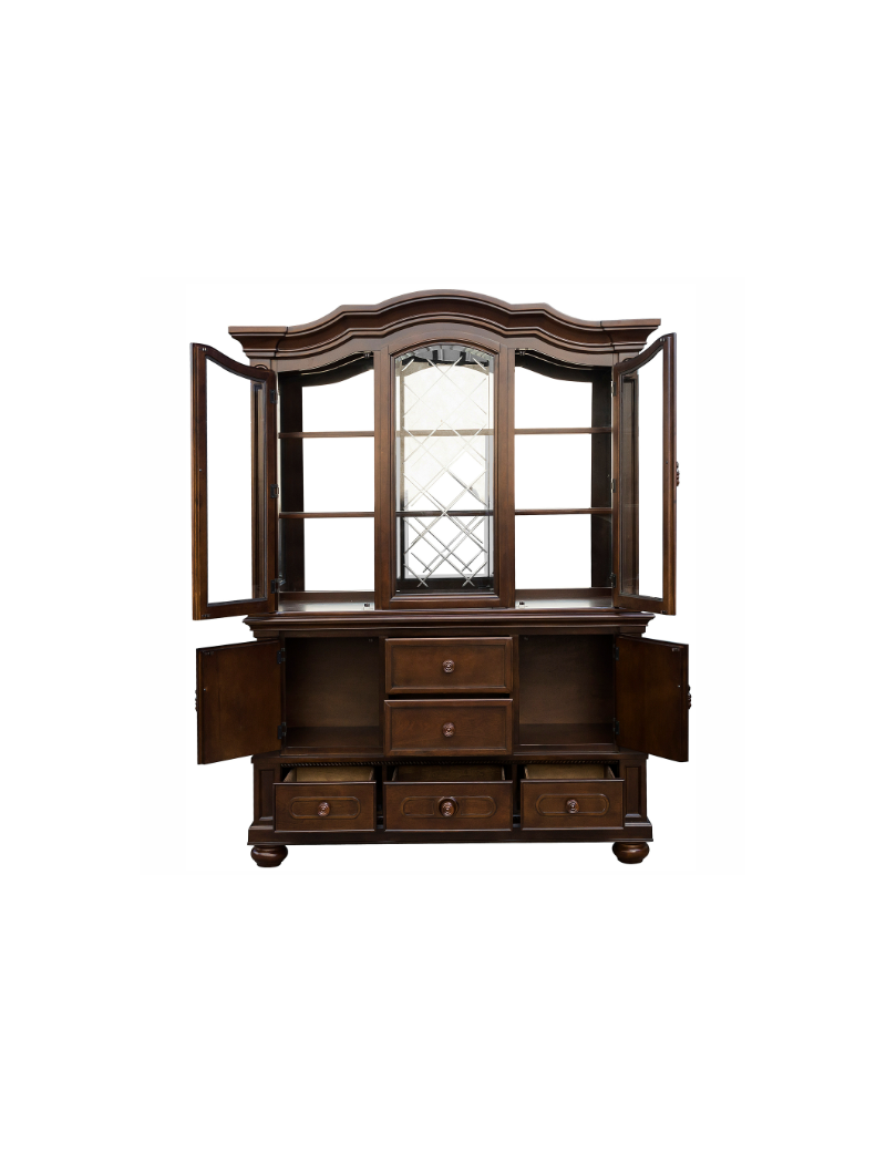 5473-103 Lordsburg 7-Piece Extendable Dining Set -6 side Chairs – Traditional Style, Brown Cherry Finish by Homelegance