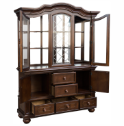 5473-103 Lordsburg 7-Piece Extendable Dining Set -6 side Chairs – Traditional Style, Brown Cherry Finish by Homelegance