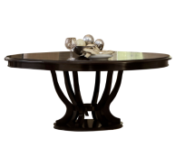 5494-76 Savion 5-Piece Round/Oval Extendable Dining Set – Soft Contemporary Style, Espresso Finish by Homelegance