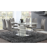 5599-71 Glissand 7-Piece Extendable Dining Set & Chrome by Homelegance