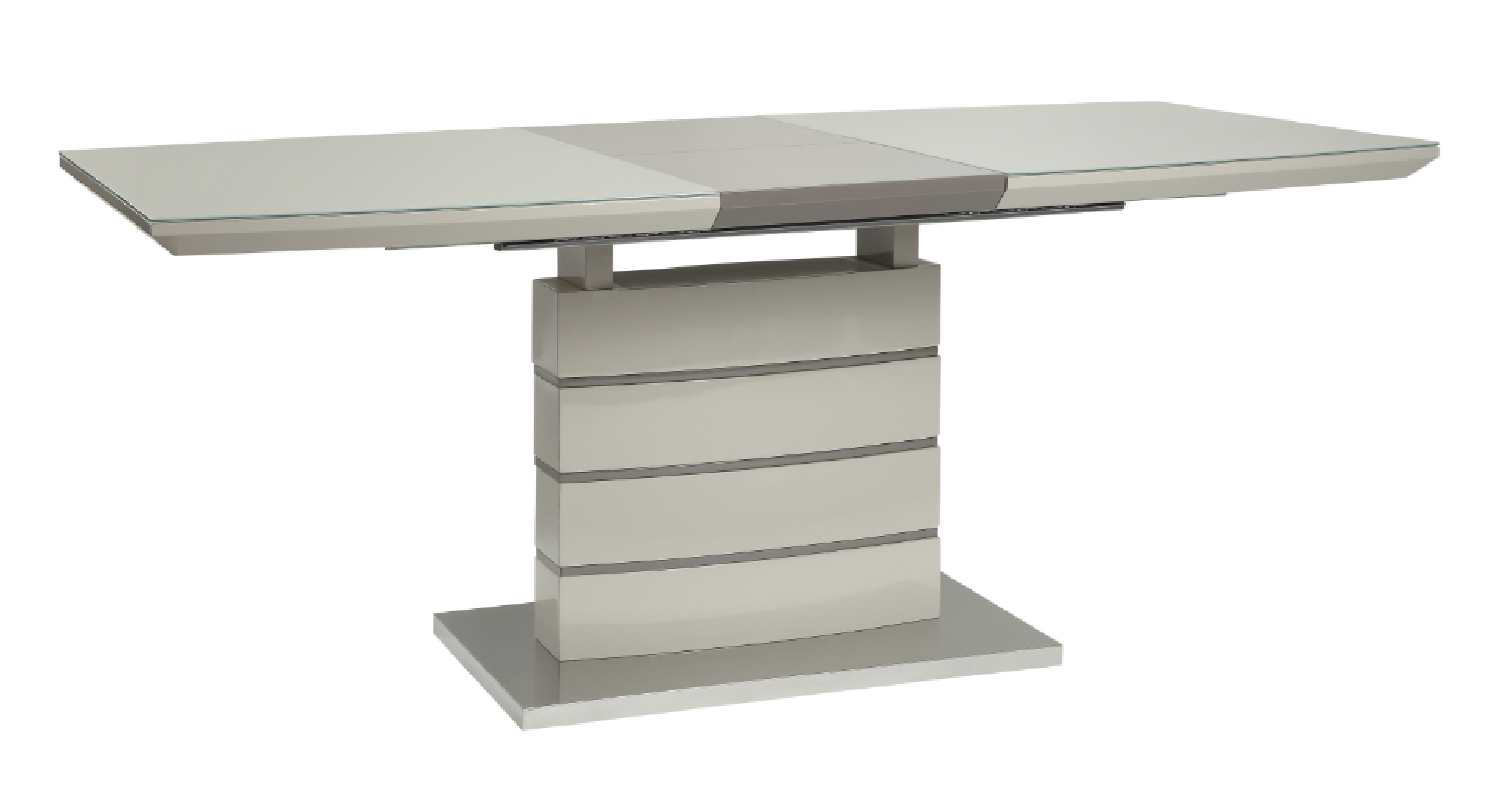 5599-71 Glissand 7-Piece Extendable Dining Set & Chrome by Homelegance