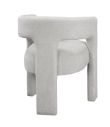 6048-82 Marais 5-Piece Dining  – Modern Mid-Century Style, Light Gray Table ,Orange & white Bouclé by Homelegance
