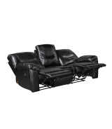 9037 Maverick Black Reclining Sofa & Loveseat | Homelegance | Phoenix AZ