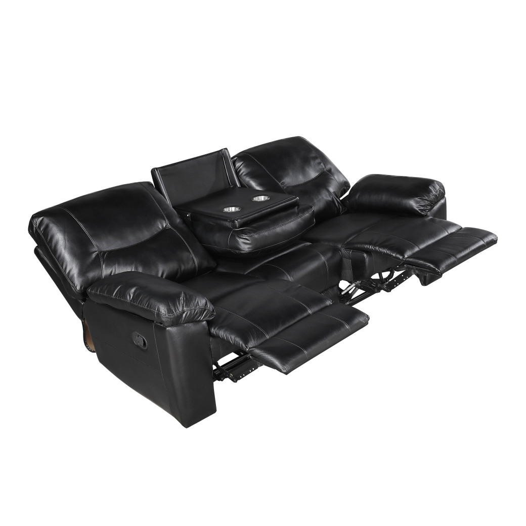 9037 Maverick Black Reclining Sofa & Loveseat | Homelegance | Phoenix AZ