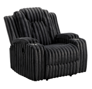 Phyllis Black Corduroy Reclining Sofa Set | Homelegance | Phoenix AZ