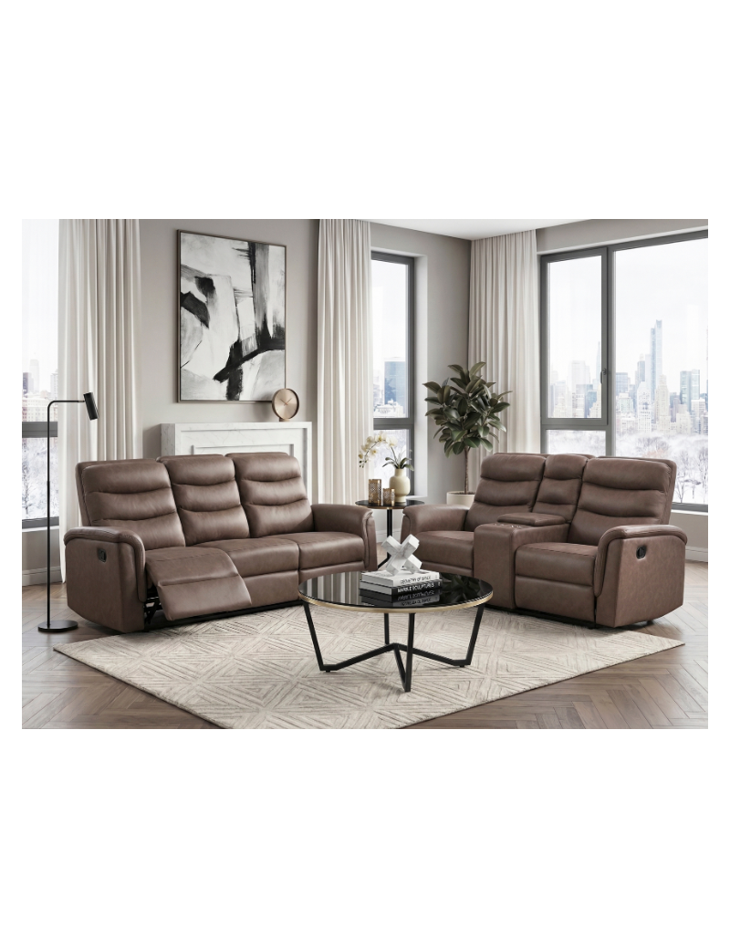 Metric Taupe Reclining Sofa & Loveseat | Homelegance | Phoenix AZ