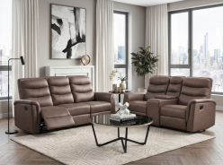 Metric Taupe Reclining Sofa & Loveseat | Homelegance | Phoenix AZ