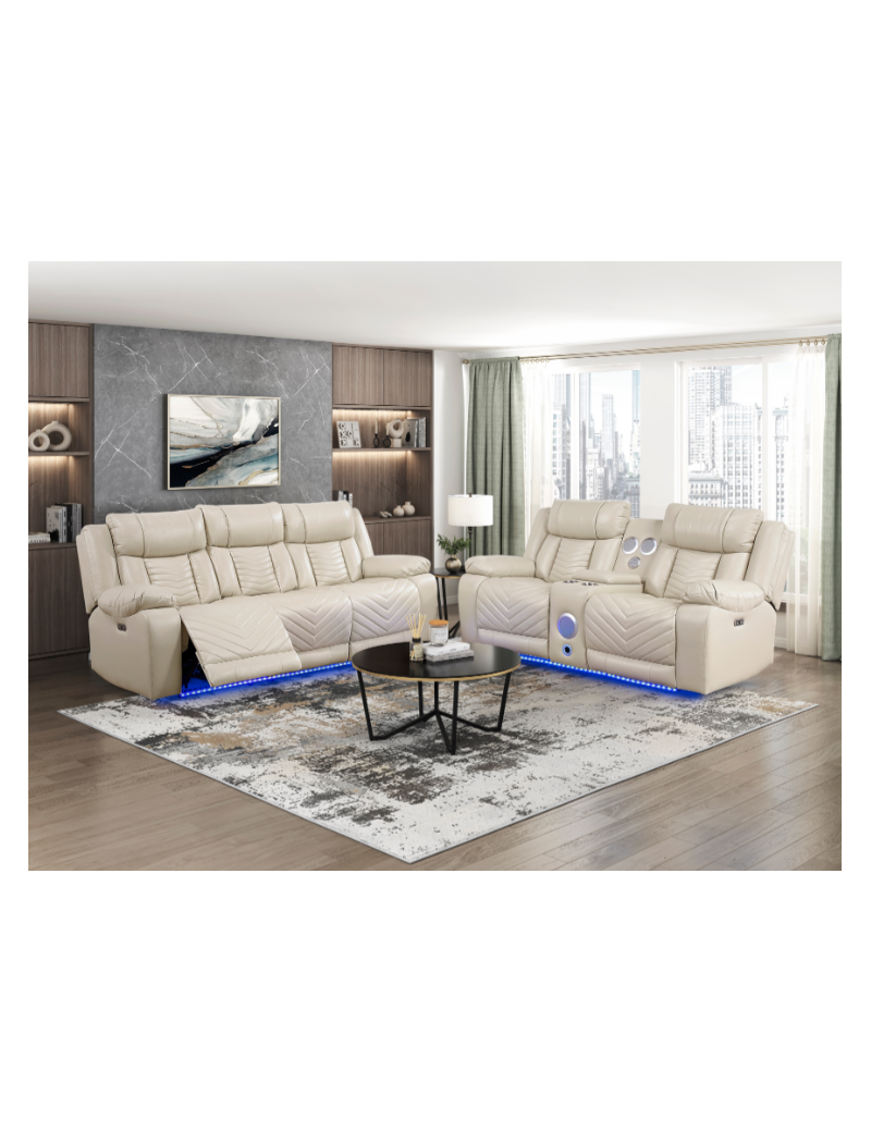 Huron Brown Power Reclining Sofa Set | Homelegance | Phoenix AZ