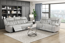 Huron Brown Power Reclining Sofa Set | Homelegance | Phoenix AZ