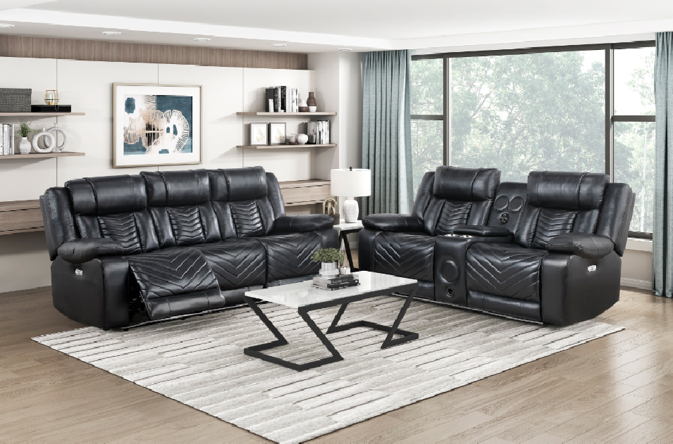 Huron Brown Power Reclining Sofa Set | Homelegance | Phoenix AZ