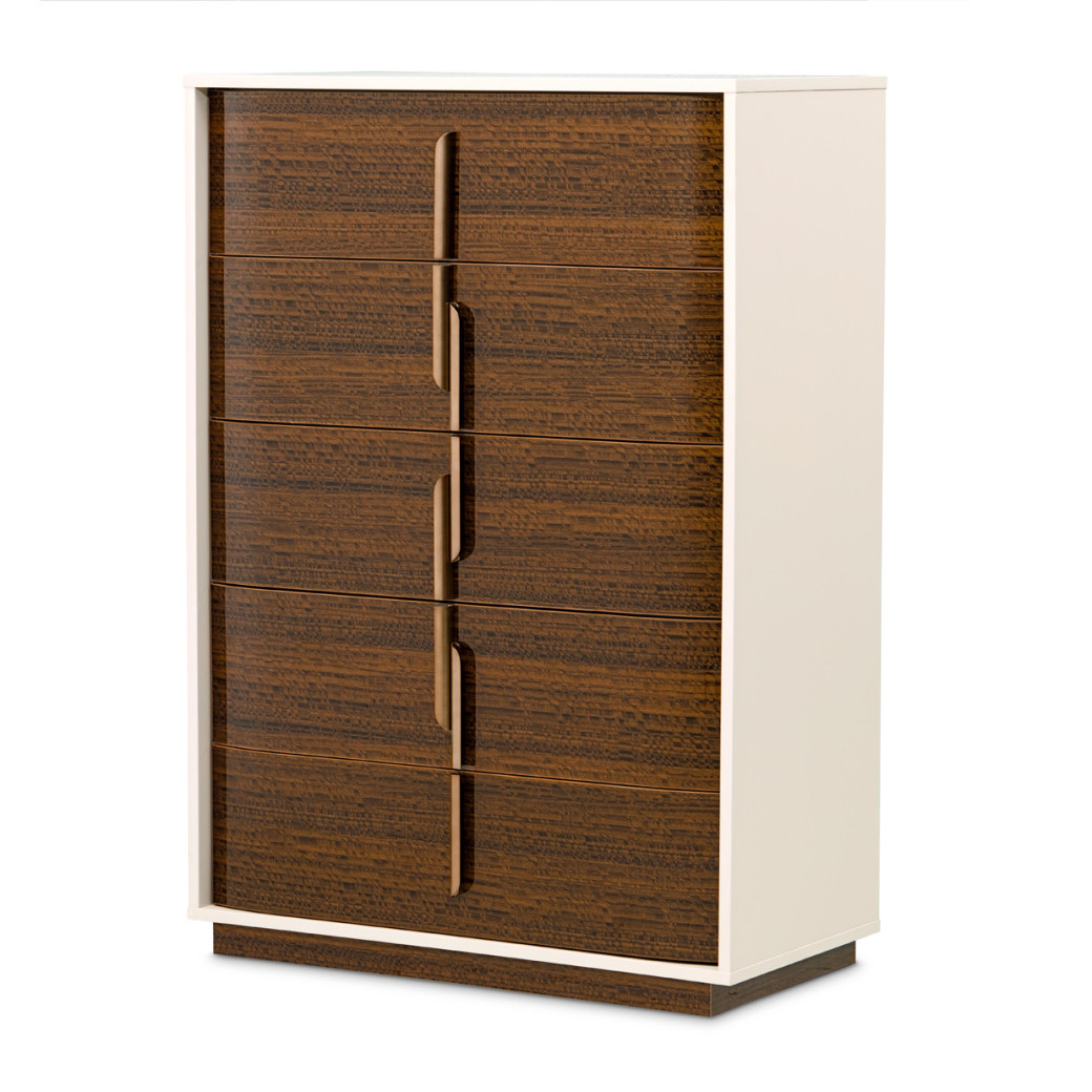 5-Drawer Chest walnut finish Pavira collection by Michael Amini