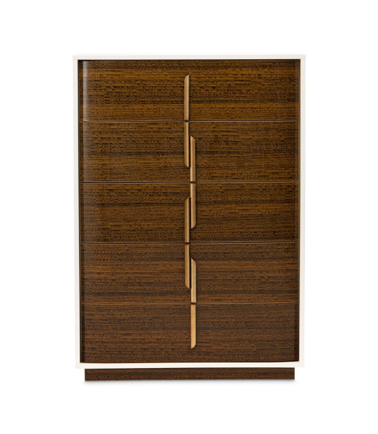 5-Drawer Chest walnut finish Pavira collection by Michael Amini