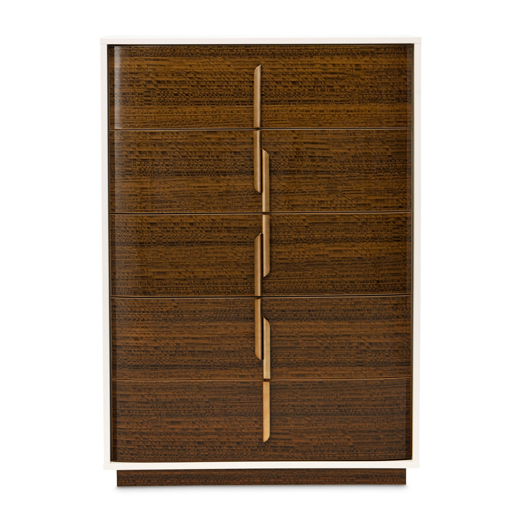 5-Drawer Chest walnut finish Pavira collection by Michael Amini