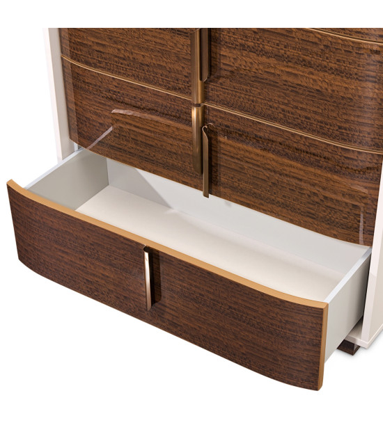 5-Drawer Chest walnut finish Pavira collection by Michael Amini