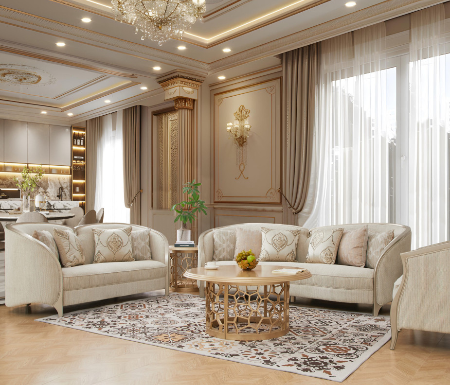 HD-7005 Victorian Sofa & Loveseat Set | Homey Design