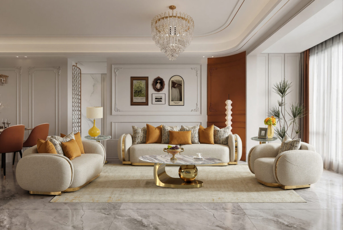 HD-100 Luxury Contemporary Sofa & Loveseat | Homey Design