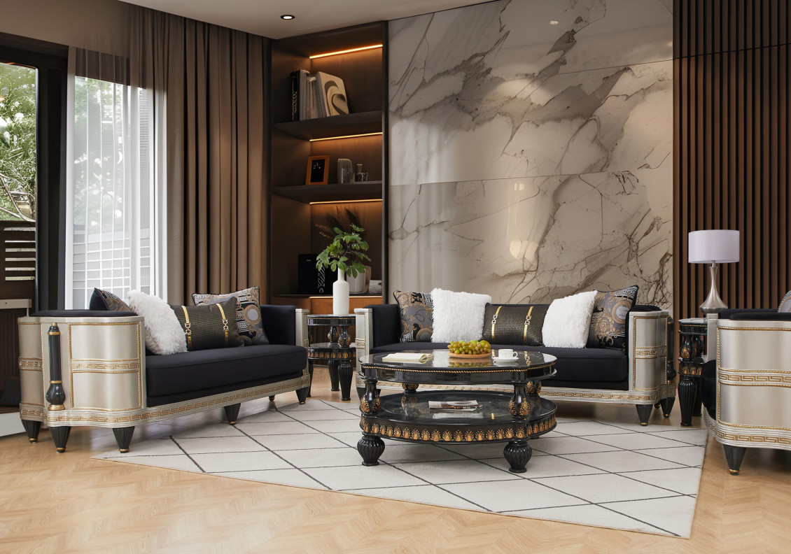 HD-9042 Luxury Contemporary Sofa & Loveseat | Homey Design