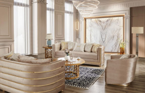 HD-9040 Luxury Transitional Sofa & Loveseat | Homey Design